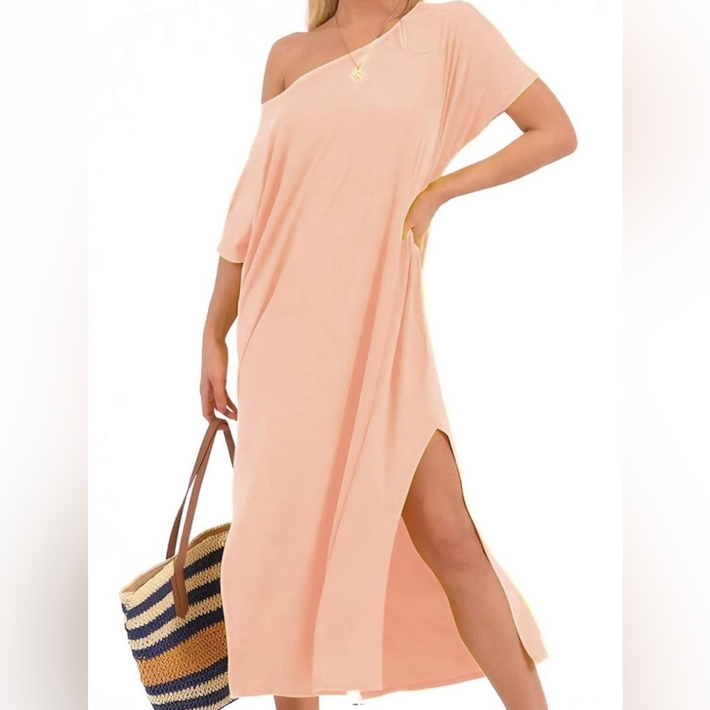 EUC Pink Maxi Dress with Slit
